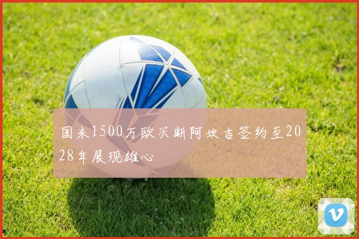 国米1500万欧买断阿坎吉签约至2028年展现雄心